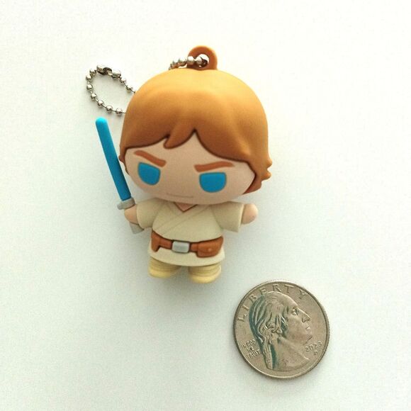 Luke Skywalker Star wars 3D rubber figure keychain - Picture 5 of 5